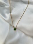 Dainty green charm Necklace