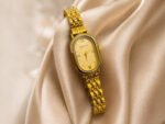 Bubble Time GILDED OVAL CRYSTAL DRESS WATCH