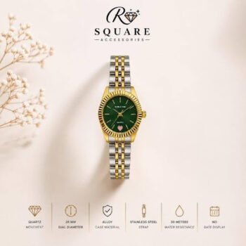 BUBBLE TIME FLUTED GREEN DIAL WATCH