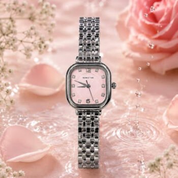 Bubble time ethereal Pink & silver luxury watch