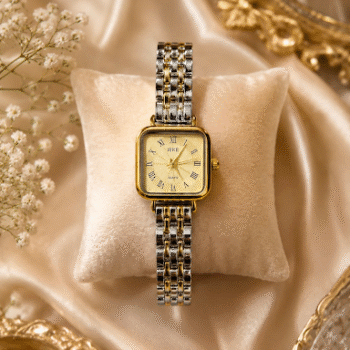 IEKE -two -tone square vintage Watch