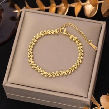 Leaf chain bracelet